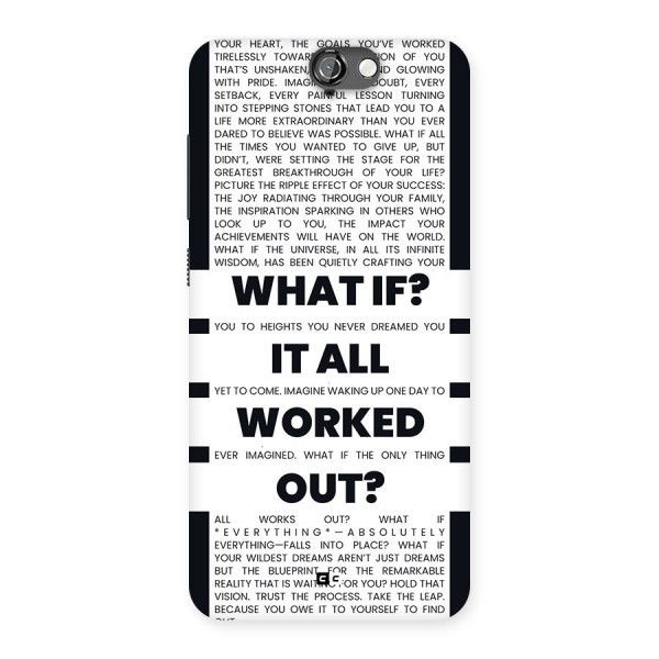 What If Back Case for One A9