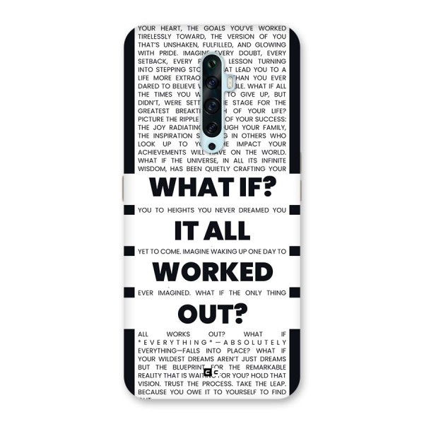What If Back Case for Oppo Reno2 F