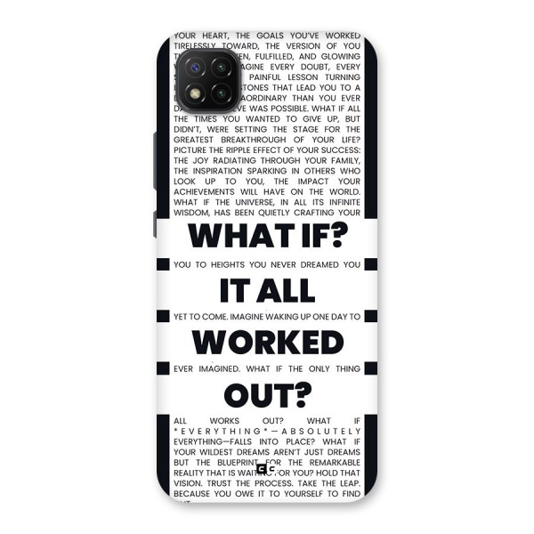 What If Back Case for Poco C3