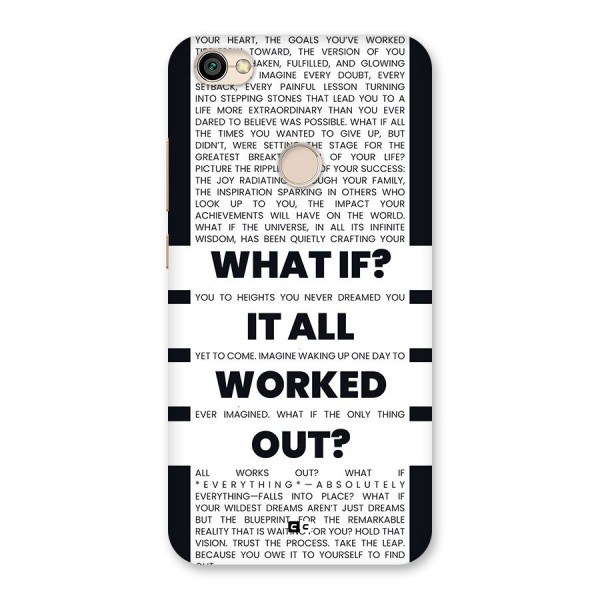 What If Back Case for Redmi Y1 2017