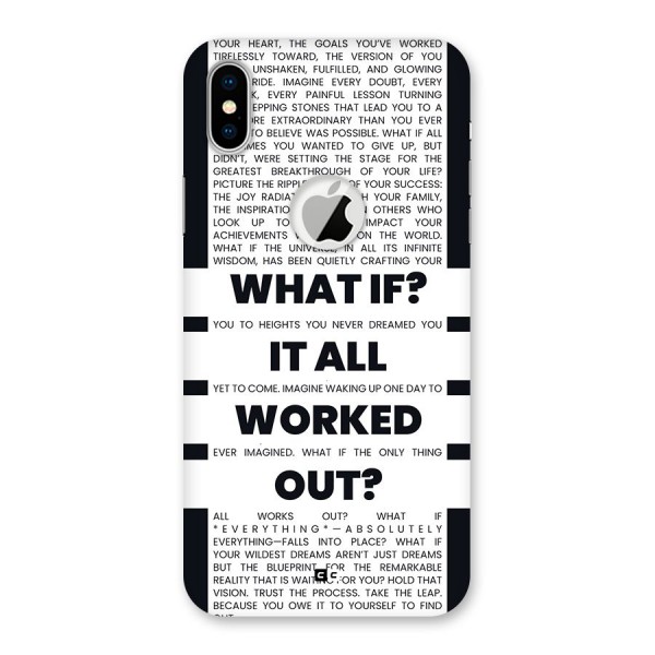 What If Back Case for iPhone XS Logo Cut