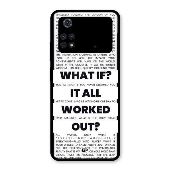 What If Glass Back Case for Poco M4 Pro 4G