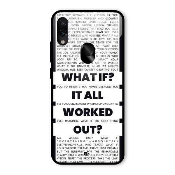 What If Glass Back Case for Redmi Note 7S