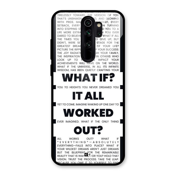 What If Glass Back Case for Redmi Note 8 Pro
