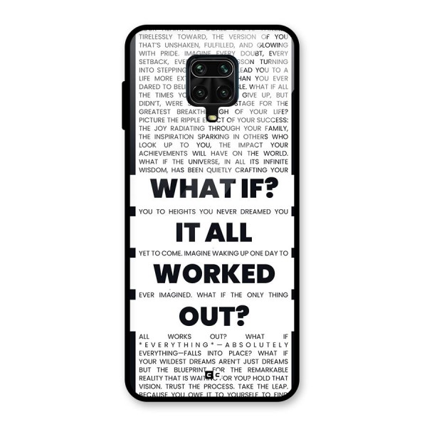 What If Glass Back Case for Redmi Note 9 Pro Max