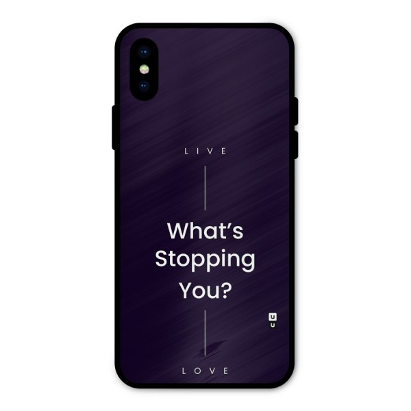 What Stopping You Metal Back Case for iPhone X