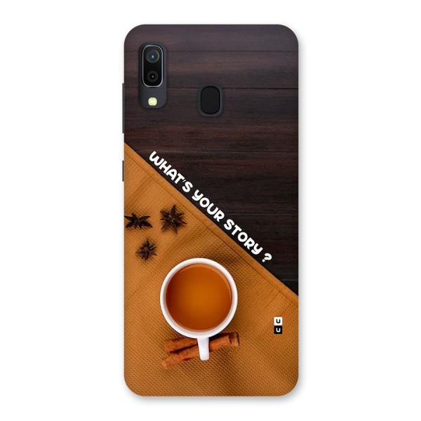 Whats Your Tea Story Back Case for Galaxy A20