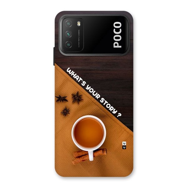 Whats Your Tea Story Back Case for Poco M3