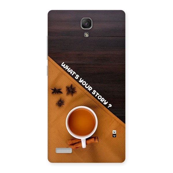 Whats Your Tea Story Back Case for Redmi Note