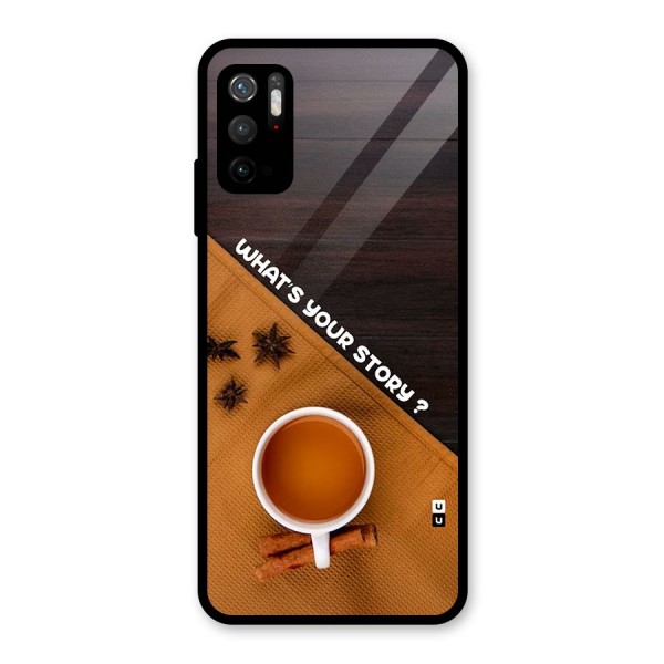 Whats Your Tea Story Glass Back Case for Poco M3 Pro 5G