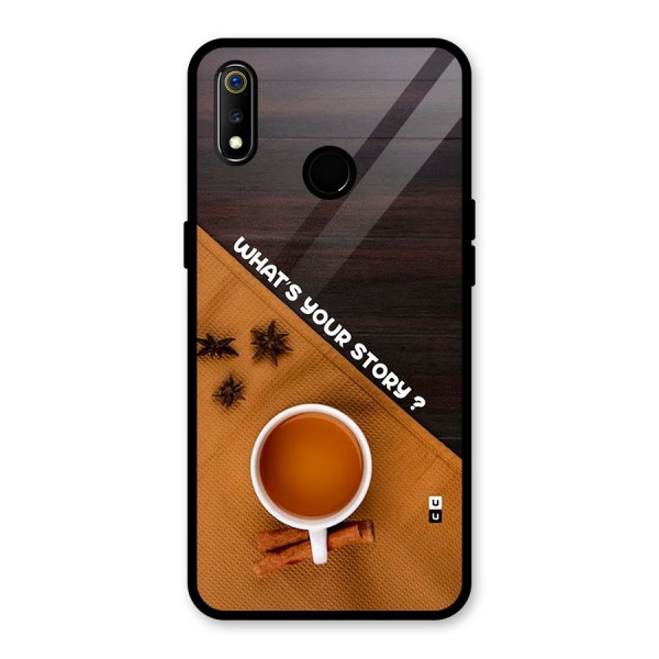 Whats Your Tea Story Glass Back Case for Realme 3