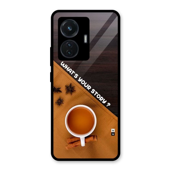 Whats Your Tea Story Glass Back Case for iQOO Z6 44W