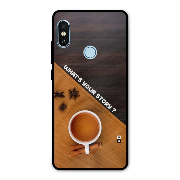 Whats Your Tea Story Metal Back Case for Redmi Note 5 Pro