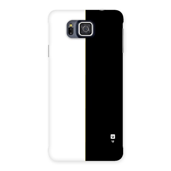 White Black Super Minimalistic Back Case for Galaxy Alpha