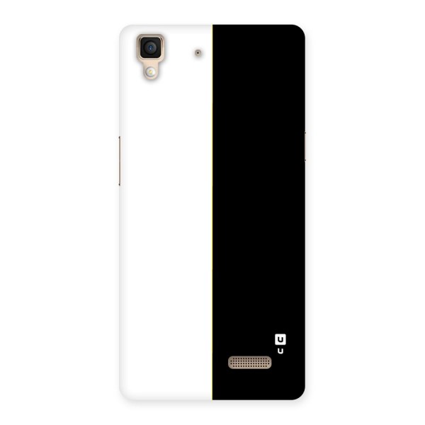 White Black Super Minimalistic Back Case for Oppo R7