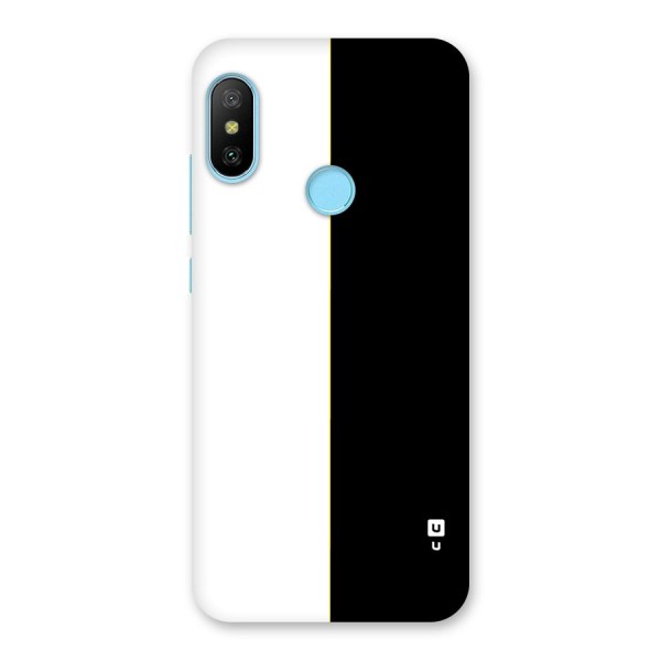 White Black Super Minimalistic Back Case for Redmi 6 Pro