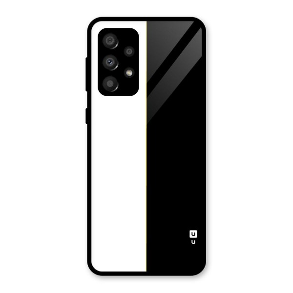 White Black Super Minimalistic Glass Back Case for Galaxy A32