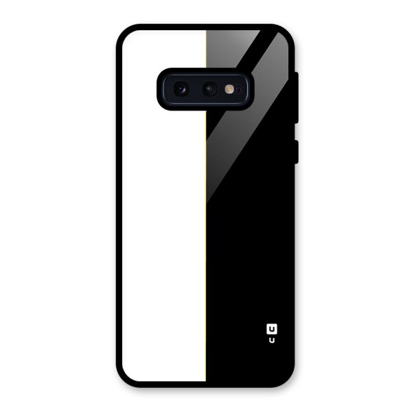 White Black Super Minimalistic Glass Back Case for Galaxy S10e