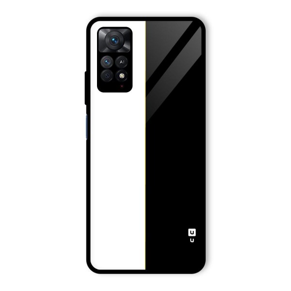 White Black Super Minimalistic Glass Back Case for Redmi Note 11 Pro Plus 5G