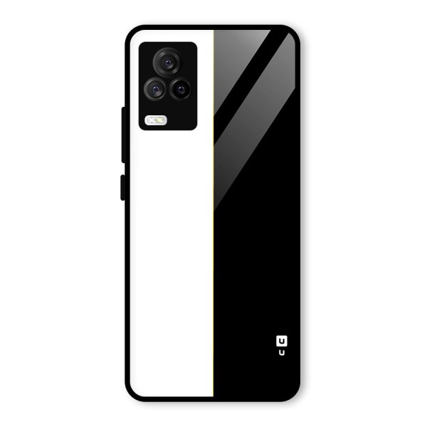 White Black Super Minimalistic Glass Back Case for Vivo iQOO 7 Legend 5G