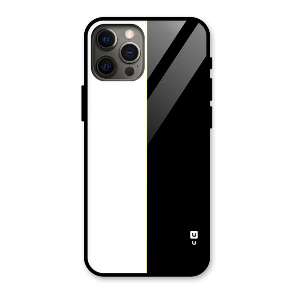 White Black Super Minimalistic Glass Back Case for iPhone 12 Pro Max
