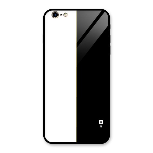 White Black Super Minimalistic Glass Back Case for iPhone 6 Plus 6S Plus