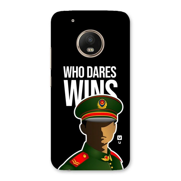 Who Dares Wins Back Case for Moto G5 Plus