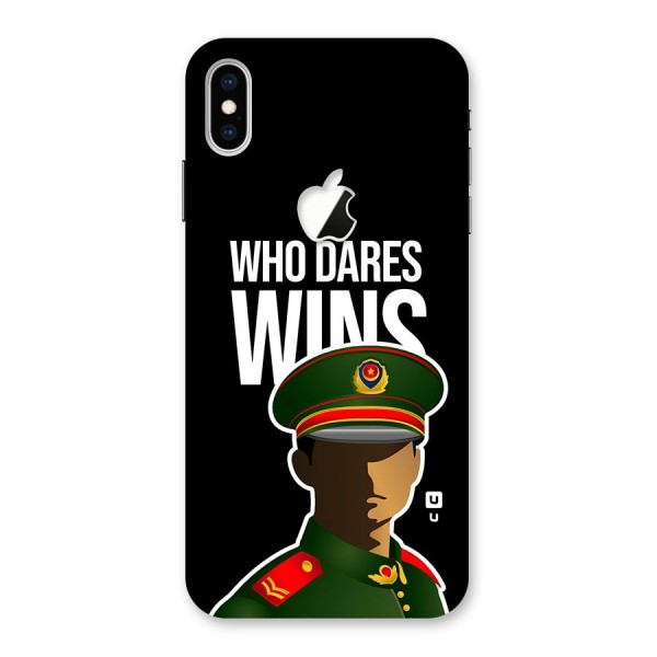 Who Dares Wins Back Case for iPhone XS Max Apple Cut