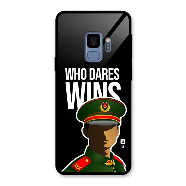 Who Dares Wins Glass Back Case for Galaxy S9