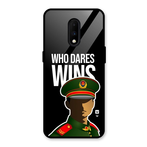 Who Dares Wins Glass Back Case for OnePlus 7