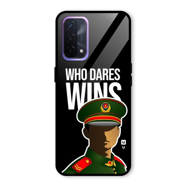 Who Dares Wins Glass Back Case for Oppo A74 5G
