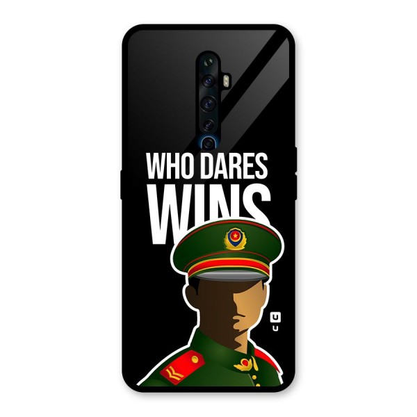 Who Dares Wins Glass Back Case for Oppo Reno2 F