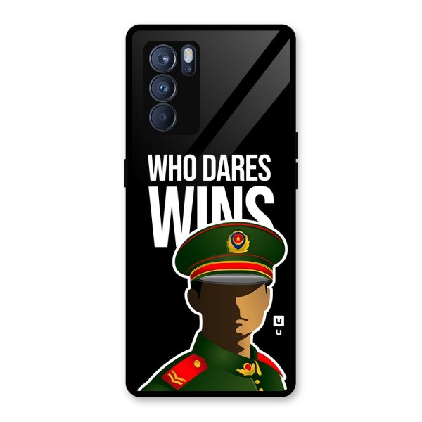 Who Dares Wins Glass Back Case for Oppo Reno6 Pro 5G
