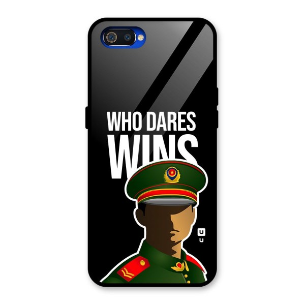 Who Dares Wins Glass Back Case for Realme C2