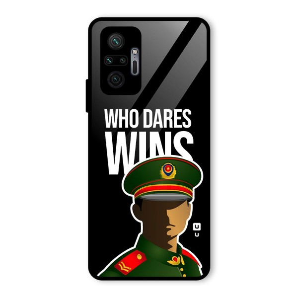 Who Dares Wins Glass Back Case for Redmi Note 10 Pro Max