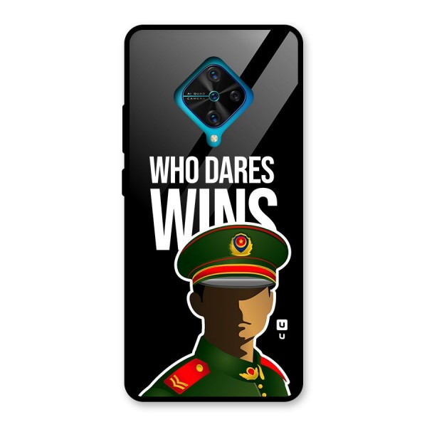 Who Dares Wins Glass Back Case for Vivo S1 Pro