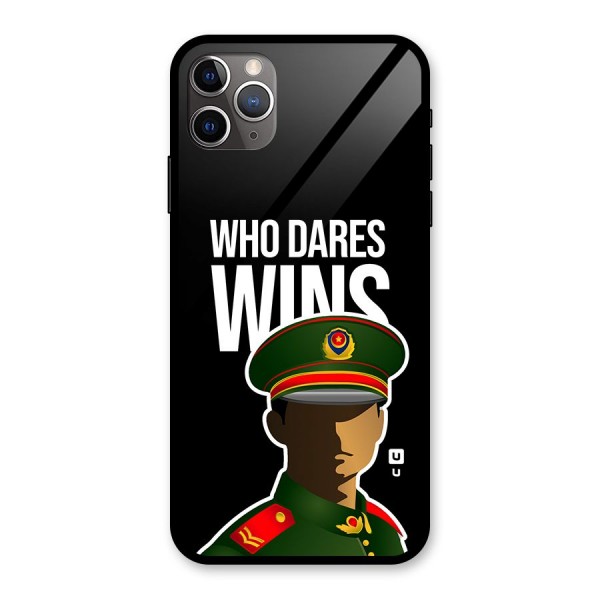 Who Dares Wins Glass Back Case for iPhone 11 Pro Max