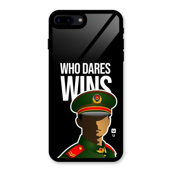 Who Dares Wins Glass Back Case for iPhone 8 Plus