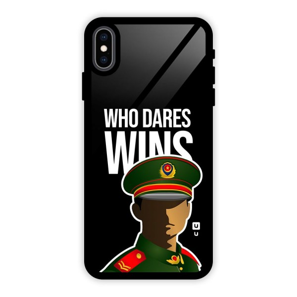 Who Dares Wins Glass Back Case for iPhone XS Max