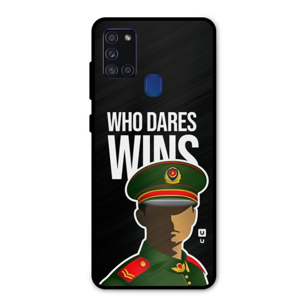 Who Dares Wins Metal Back Case for Galaxy A21s