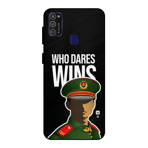Who Dares Wins Metal Back Case for Galaxy M21