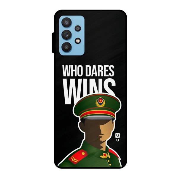 Who Dares Wins Metal Back Case for Galaxy M32 5G