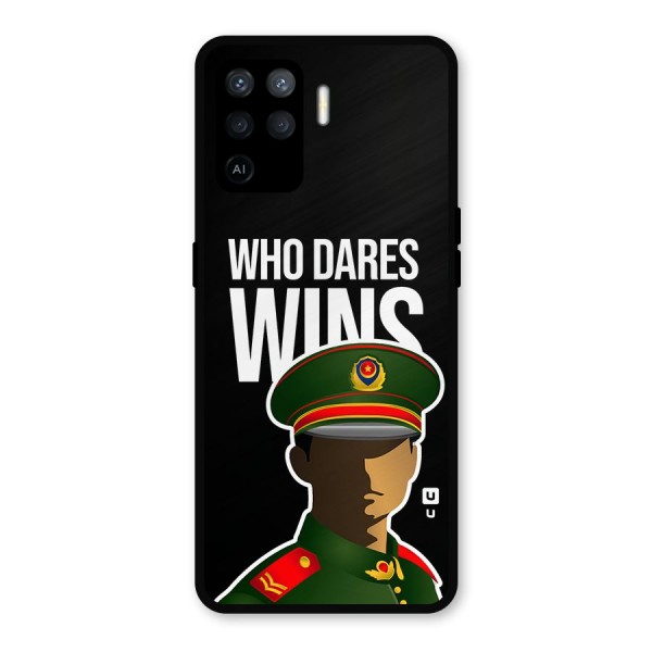 Who Dares Wins Metal Back Case for Oppo F19 Pro