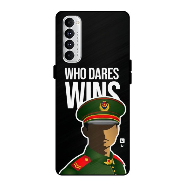 Who Dares Wins Metal Back Case for Oppo Reno4 Pro