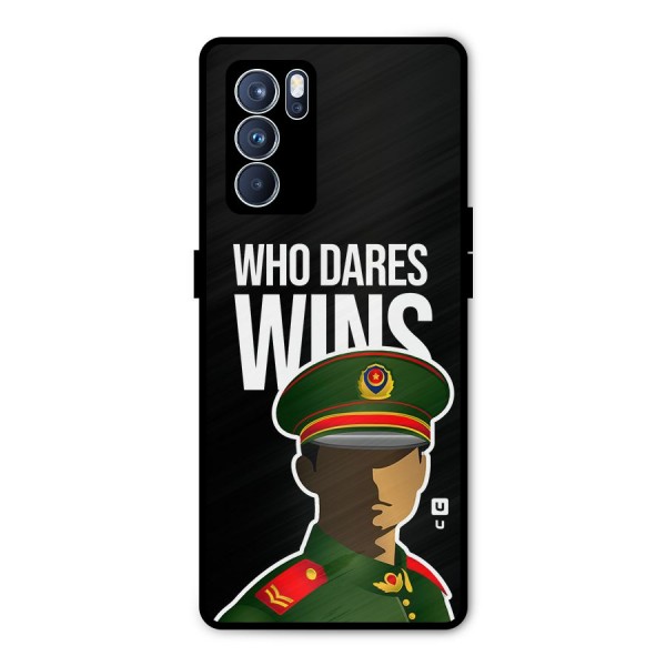 Who Dares Wins Metal Back Case for Oppo Reno6 Pro 5G