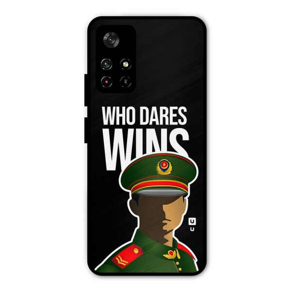 Who Dares Wins Metal Back Case for Poco M4 Pro 5G