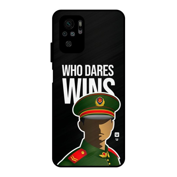Who Dares Wins Metal Back Case for Redmi Note 10S