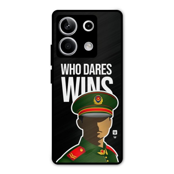 Who Dares Wins Metal Back Case for Redmi Note 13 5G