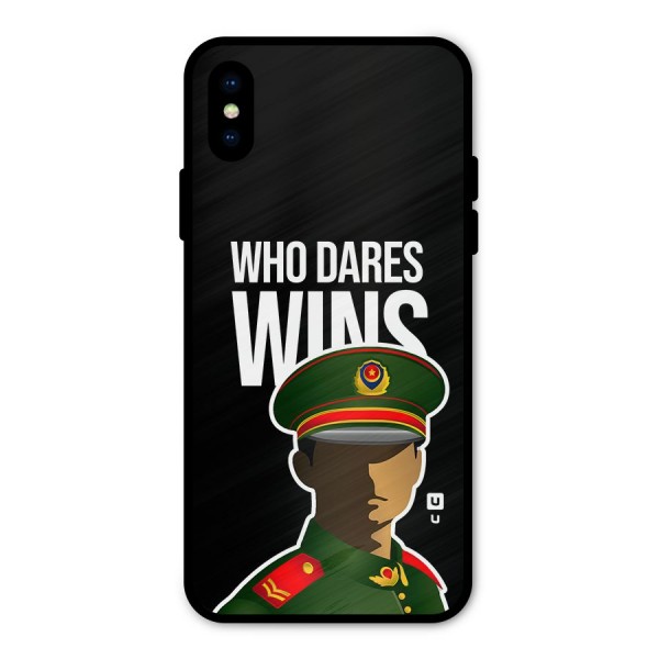 Who Dares Wins Metal Back Case for iPhone X