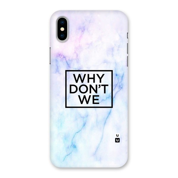 Why Dont We Back Case for iPhone X